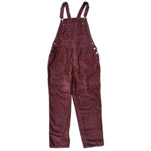 RVCA Women Succession Corduroy Overall Pant Size 28 Espresso AVJNP00160